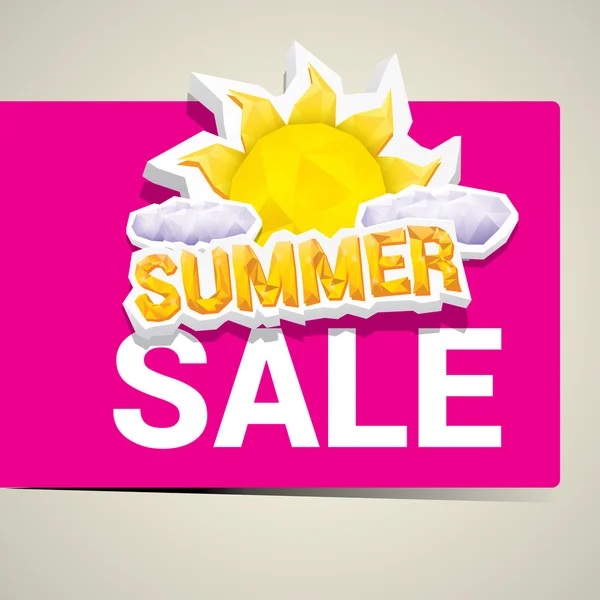 Vector hot summer sale sticker . — Stock Vector