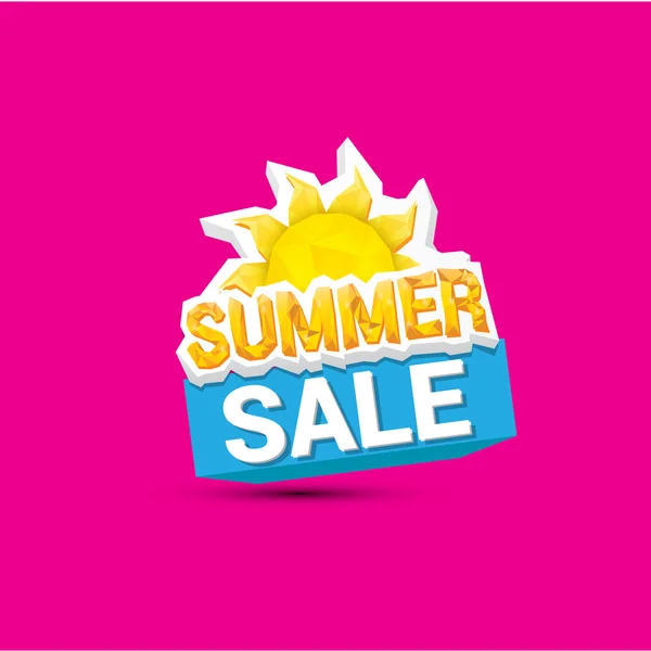 Vector hot summer sale sticker . — Stock Vector