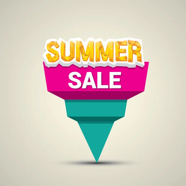 Vector hot summer sale sticker . — Stock Vector