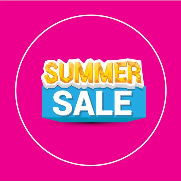 Vector hot summer sale sticker . — Stock Vector