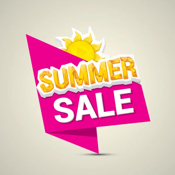 Vector hot summer sale sticker . — Stock Vector