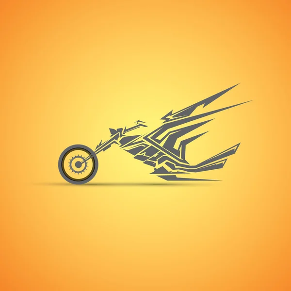 Motorcykel etikett, emblem. abstrakt motorcykel — Stock vektor