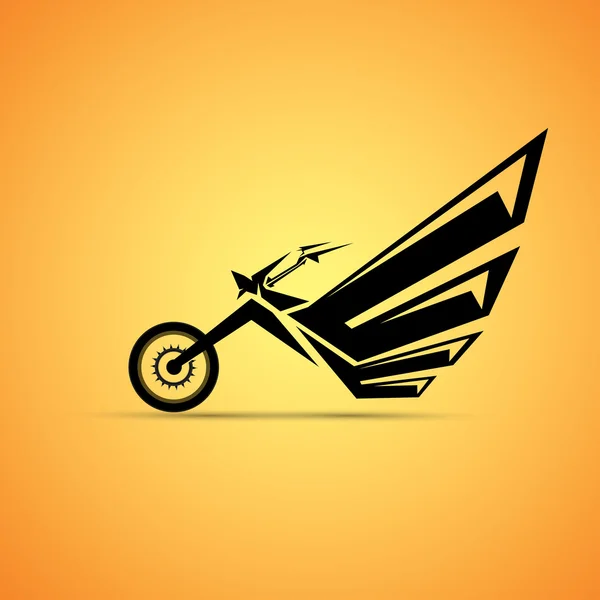 Motorfiets label, badge. abstracte motorfiets — Stockvector