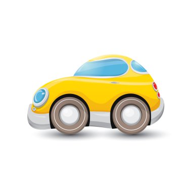 beyaz izole karikatür orangecar vektör