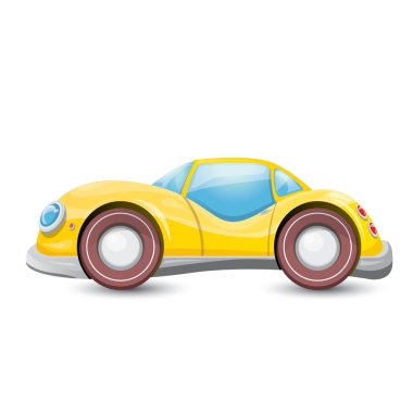 beyaz izole karikatür orangecar vektör