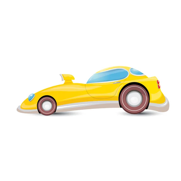 Vector cartoon orangecar geïsoleerd op wit — Stockvector