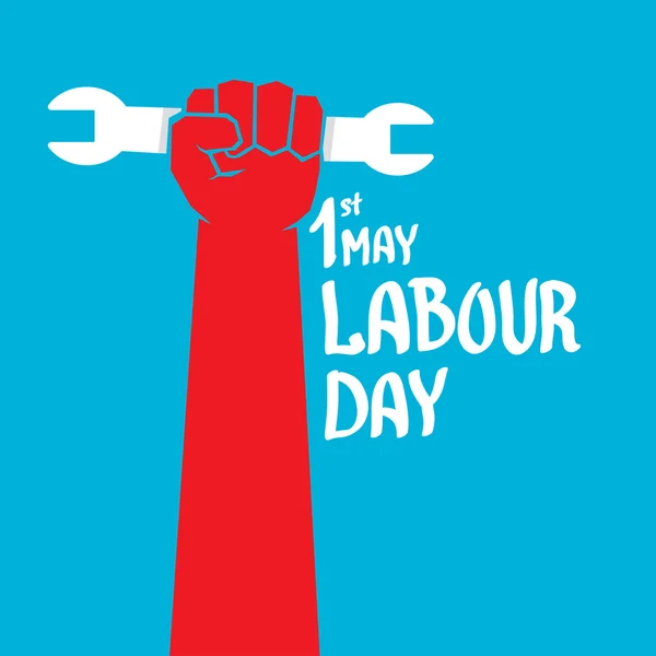 1 may - labour day. vector labour day poster — Stock Vector