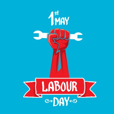 1 Mayıs - İşçi Bayramı. İşçi Bayramı poster vektör