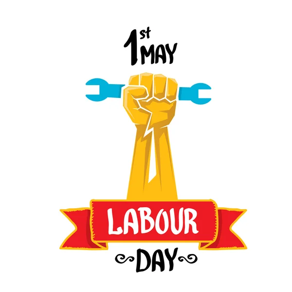1 Mayıs - İşçi Bayramı. İşçi Bayramı poster vektör — Stok Vektör