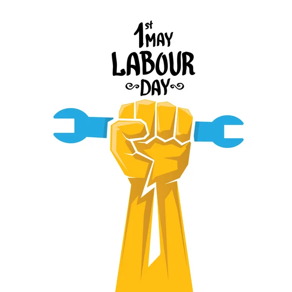 1 mei - dag van de arbeid. dag van de arbeid poster vector — Stockvector