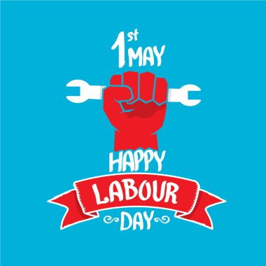 1 Mayıs - İşçi Bayramı. İşçi Bayramı poster vektör