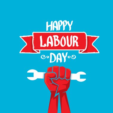 1 Mayıs - İşçi Bayramı. İşçi Bayramı poster vektör