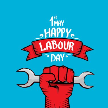 1 Mayıs - İşçi Bayramı. İşçi Bayramı poster vektör