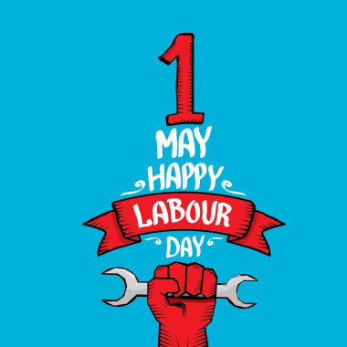 1 Mayıs - İşçi Bayramı. İşçi Bayramı poster vektör