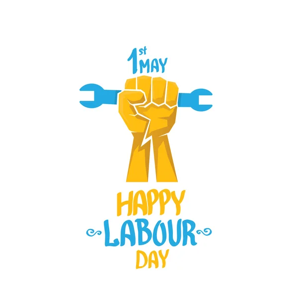 Vektör mutlu İşçi Bayramı poster — Stok Vektör
