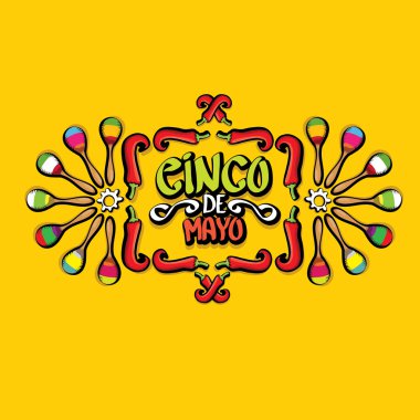 Cinco de Mayo vektör kavramı