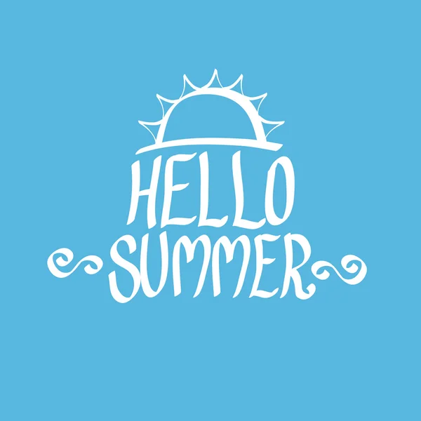 Смешная векторная иллюстрация Hello Summer . — стоковый вектор