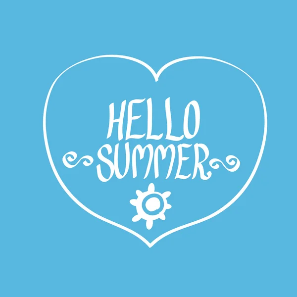 Смешная векторная иллюстрация Hello Summer . — стоковый вектор