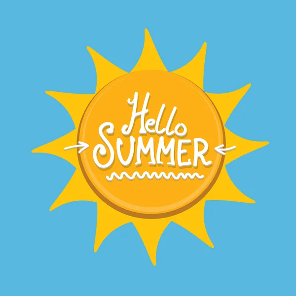 Смешная векторная иллюстрация Hello Summer . — стоковый вектор