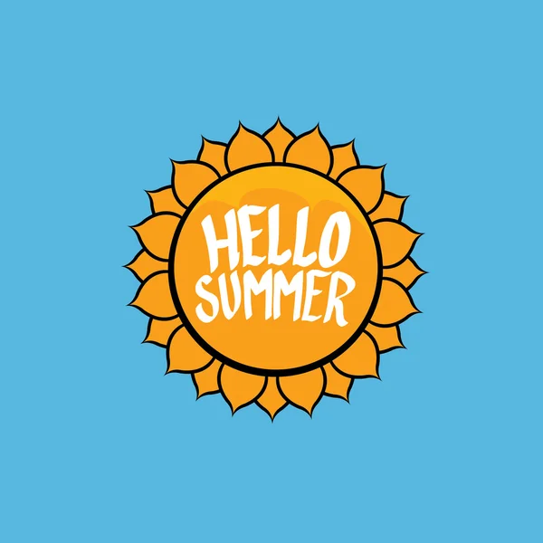 Смешная векторная иллюстрация Hello Summer . — стоковый вектор