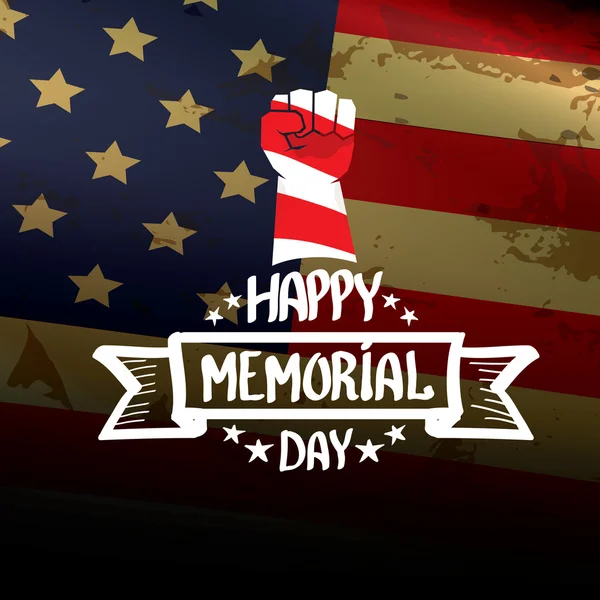 Feliz Memorial Day vetor fundo . — Vetor de Stock