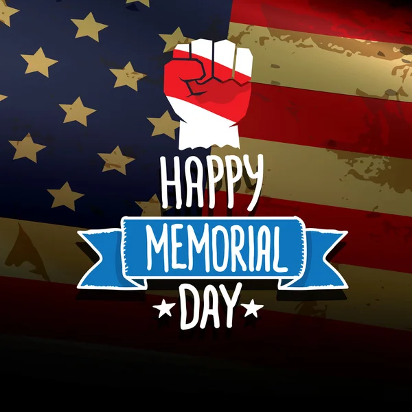 Feliz Memorial Day vetor fundo . — Vetor de Stock