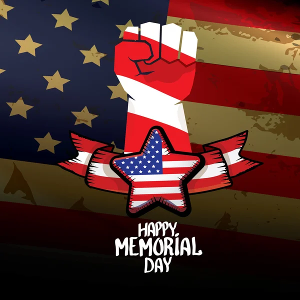 Feliz Memorial Day vetor fundo . — Vetor de Stock