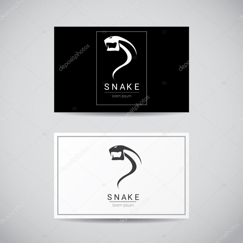 Vector snake simple black logo design element. danger snake icon. viper symbol