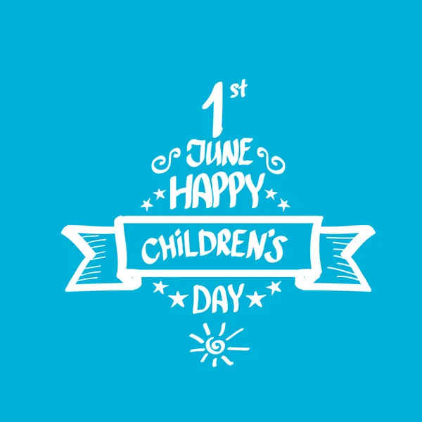 1 Junio Día Internacional de los Niños Antecedentes . — Vector de stock