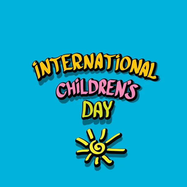 1. Juni Internationaler Kindertag Hintergrund. — Stockvektor
