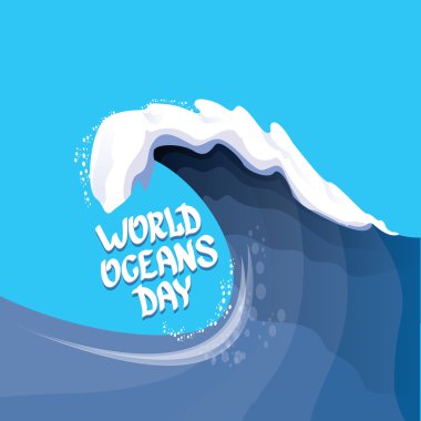 Dünya okyanus günü vektör arka plan.
