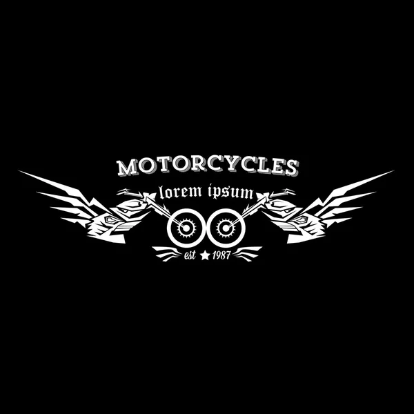 Vector etiqueta de motocicleta vintage o insignia — Vector de stock