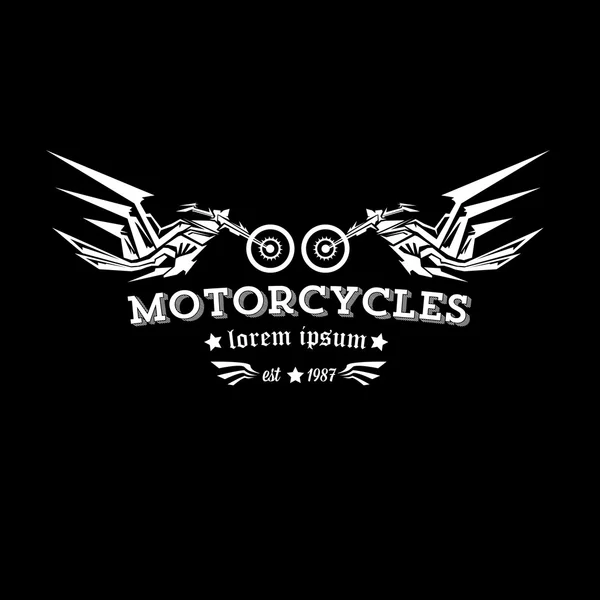 Vector etiqueta de motocicleta vintage o insignia — Vector de stock