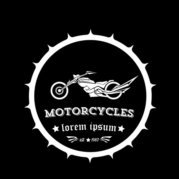 Διάνυσμα vintage μοτοσικλέτας ετικέτα ή σήμα — Διανυσματικό Αρχείο