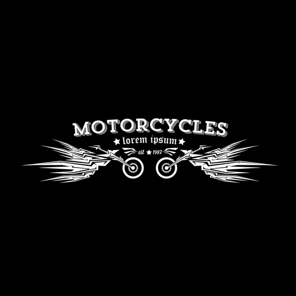 Вектор вінтажний мотоцикл етикетка або значок — стоковий вектор
