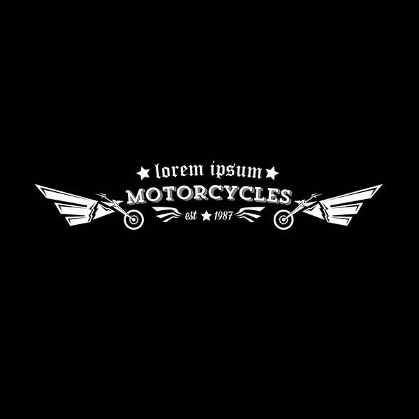 Vector etiqueta de motocicleta vintage o insignia — Vector de stock