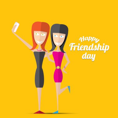 Mutlu dostluk günü vektör arka plan.