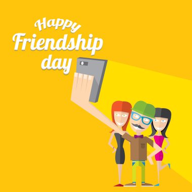 Mutlu dostluk günü vektör arka plan.