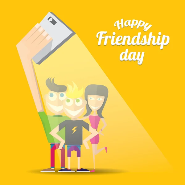 Gelukkig vriendschap dag vector achtergrond. — Stockvector