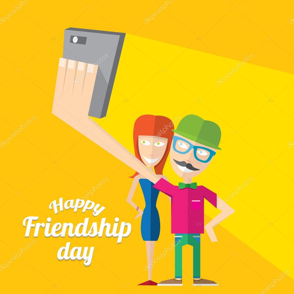 Happy friendship day vector background. Stock Vector Image by ©zm1ter  #113176104