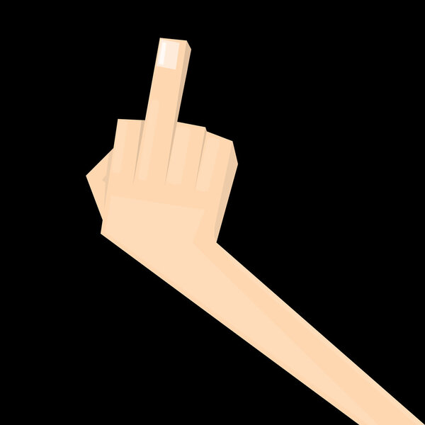 простой мужской рукой со средним пальцем
.