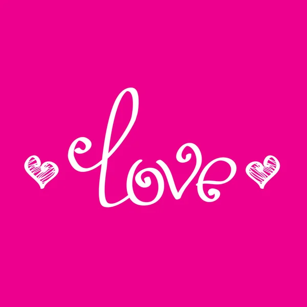 Vector letras amor texto garabatos — Vector de stock