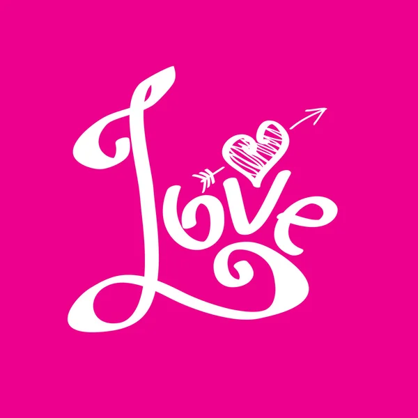 Vector letters love text doodles — Stock Vector