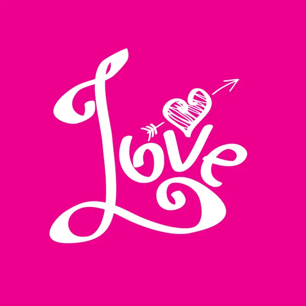 Letras vetoriais amor texto doodles — Vetor de Stock