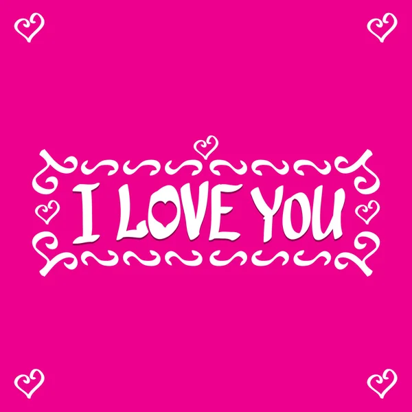 Vector letras amor texto garabatos — Vector de stock