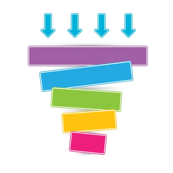 Vector sales funnel — Stock Vector