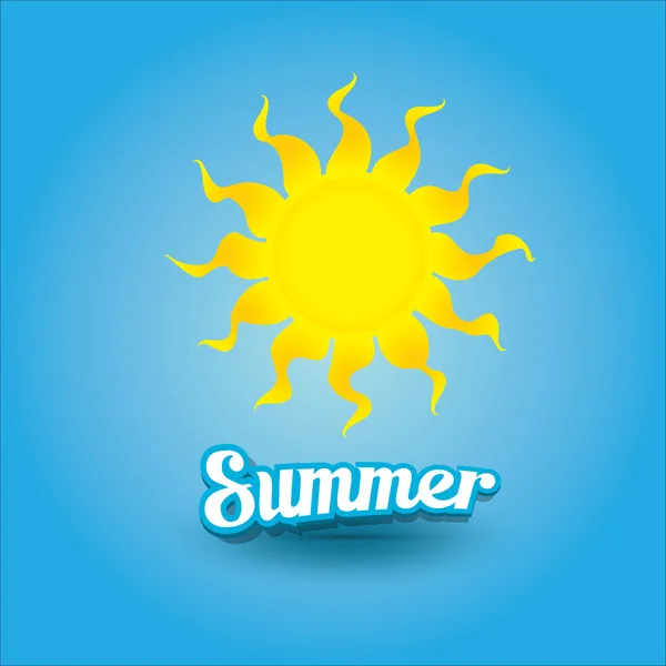 Vektor Sommer-Etikett. Sommer-Symbol mit Sonne. — Stockvektor