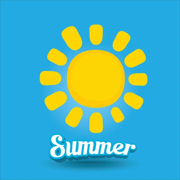 Ετικέτα καλοκαίρι διάνυσμα. καλοκαίρι εικονίδιο με ήλιο. — Διανυσματικό Αρχείο