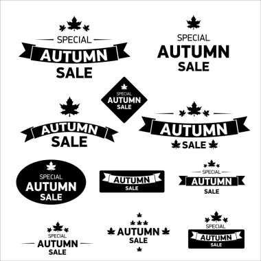 sonbahar özel satış vintage çıkartma koleksiyonu