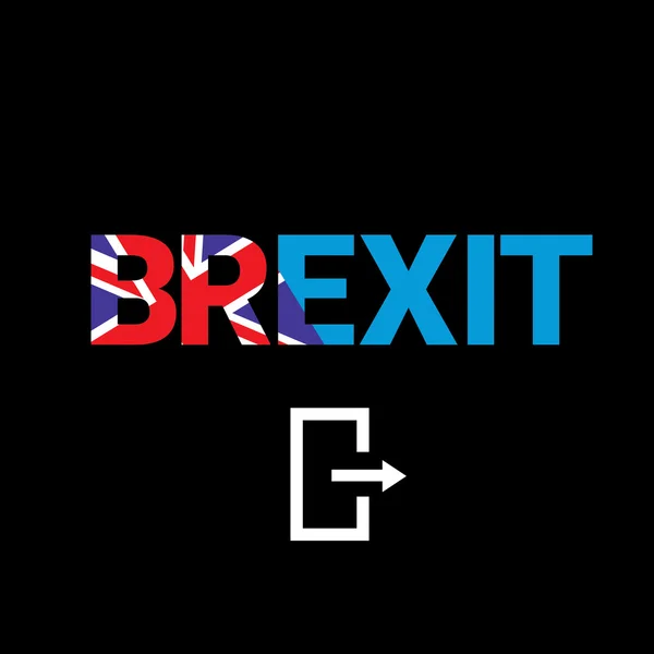 Brexit Text isolerade. Förenade kungariket exit — Stock vektor